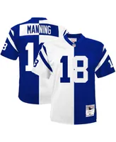 Big Boys and Girls Mitchell & Ness Peyton Manning White, Royal Indianapolis Colts Split Legacy Jersey