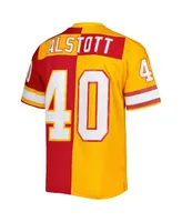 Men's Mitchell & Ness Mike Alstott Orange, Red Tampa Bay Buccaneers 1996 Split Legacy Replica Jersey