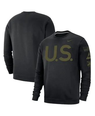 Men's Nike Black Army Black Knights 1st Armored Division Old Ironsides Rivalry Club Fleece U.s. Logo Pullover Sweatshirt