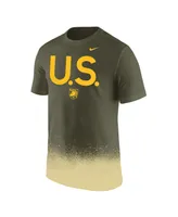 Men's Nike Olive Army Black Knights 1st Armored Division Old Ironsides Rivalry Splatter T-shirt