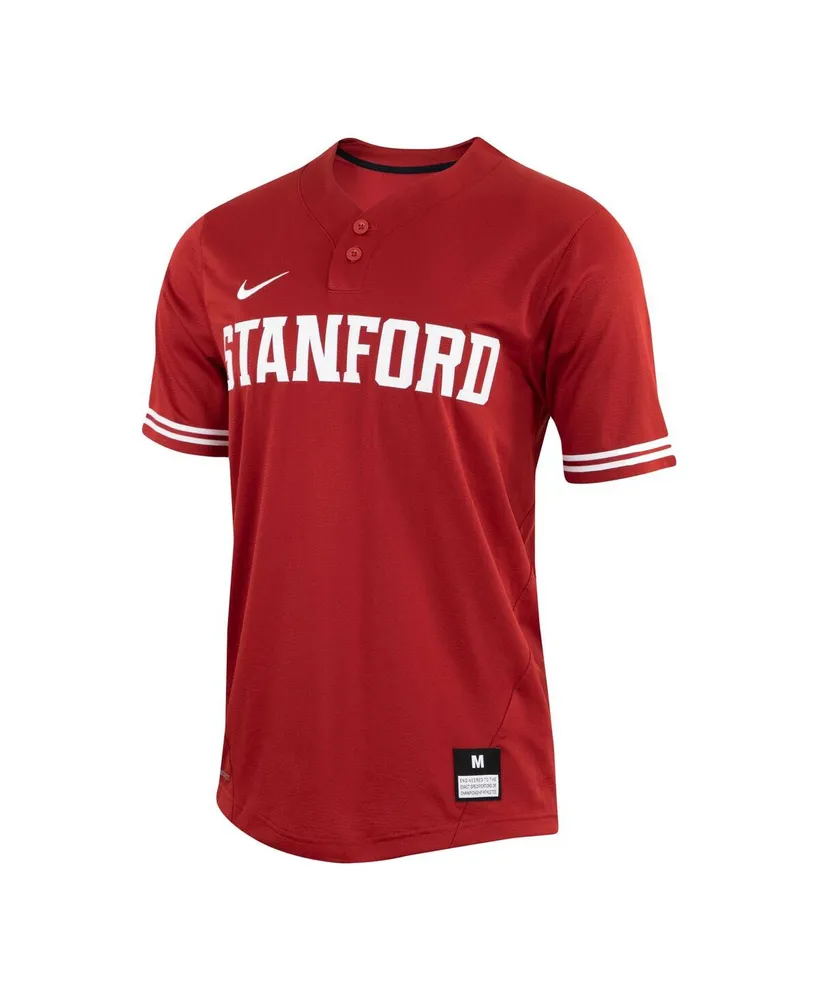 Men's Nike Red Stanford Cardinal Two-Button Replica Baseball Jersey