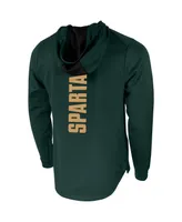 Men's Nike Green Michigan State Spartans 2-Hit Performance Pullover Hoodie