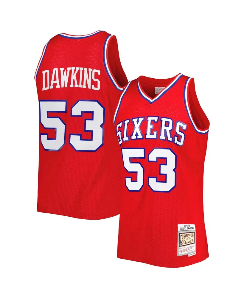 Men's Mitchell & Ness Darryl Dawkins Red Philadelphia 76ers Hardwood Classics 1979-80 Swingman Jersey