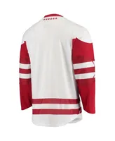 Men's Under Armour White Wisconsin Badgers Ua Replica Hockey Jersey