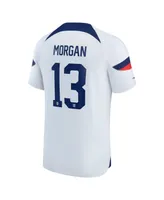 Big Boys and Girls Nike Alex Morgan White Uswnt 2022/23 Home Breathe Stadium Replica Player Jersey