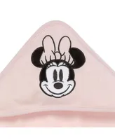 Lambs & Ivy Baby Girls Disney Baby Sweetheart Minnie Mouse Pink Hooded Baby Bath Towel