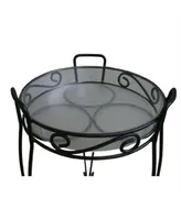 River North Combo Top Plant Stand 21, Black