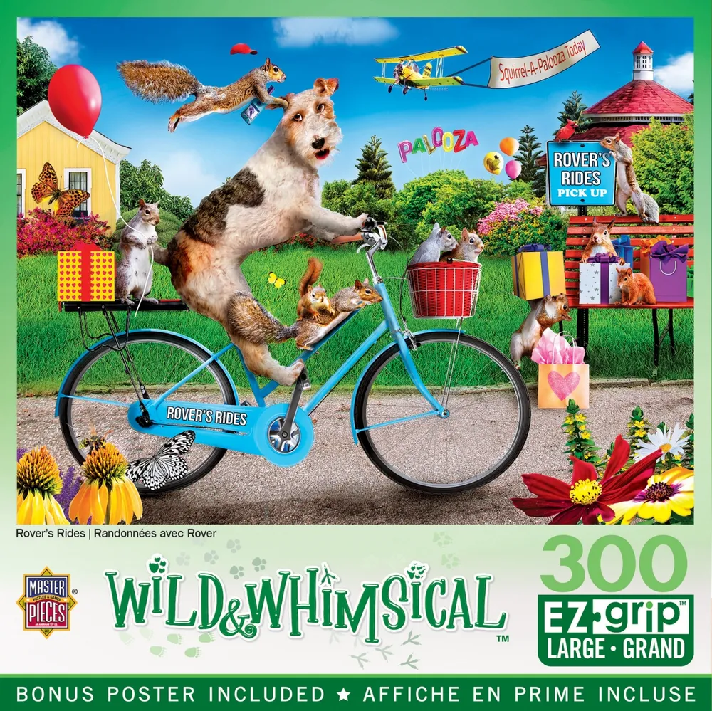 Masterpieces Wild & Whimsical - Rover Rides 300 Piece Ez Grip Puzzle