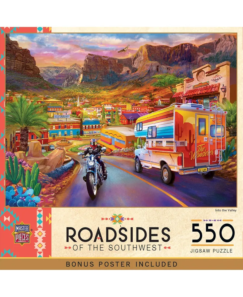 Masterpieces Roadsides of the Southwest - Into the Valley 550 Piece Puzzle