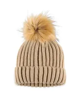 Women's Wear by Erin Andrews Tan Tampa Bay Buccaneers Neutral Cuffed Knit Hat with Pom