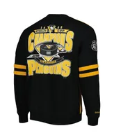 Men's Mitchell & Ness Gold, Black Pittsburgh Penguins 1992 Stanley Cup Champions Pullover Sweatshirt