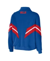 Women's Wear by Erin Andrews Royal Buffalo Bills Plus Yarn Dye Stripe Full-Zip Jacket
