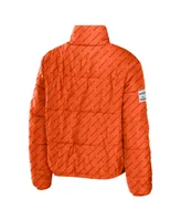Women's Wear by Erin Andrews Orange Denver Broncos Puffer Full-Zip Jacket