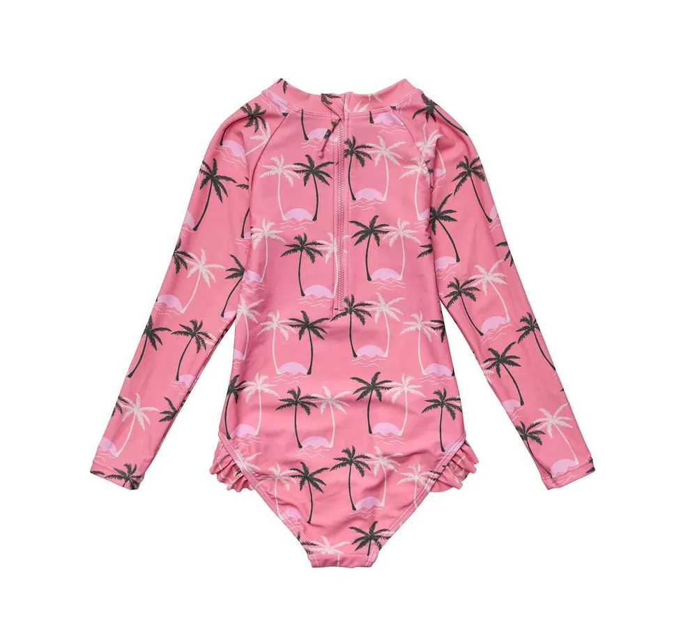 Toddler, Child Girls Palm Paradise Sustainable Ls Surf Suit