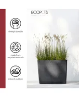 Ecopots Paris Durable Modern Plastic Rectangular Planter