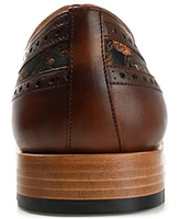 Taft Men's Preston Leather and Jacquard Wingtip Dress Shoes