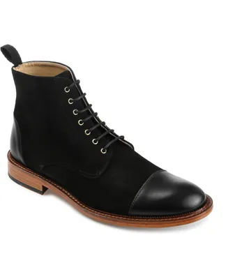 Taft Men's Troy Handcrafted Leather and Suede Dress Boots