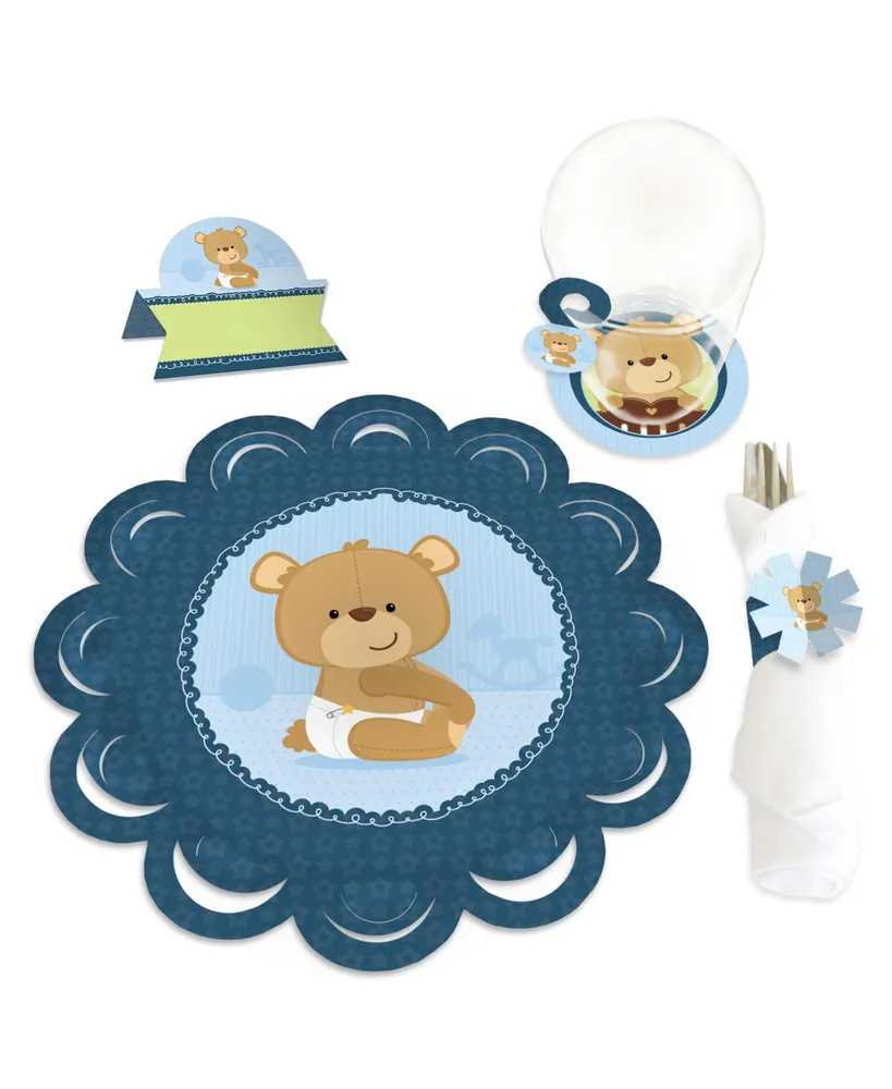 Big Dot Of Happiness Boy Baby Teddy Bear - Baby Shower Circle