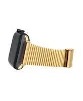 Anne Klein Women's Gold-Tone Stainless Steel Bar Bracelet Compatible with 42/44/45/Ultra/Ultra 2 Apple Watch