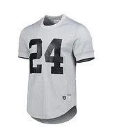 Men's Mitchell & Ness Charles Woodson Gray Oakland Raiders Retired Player Name and Number Mesh Top