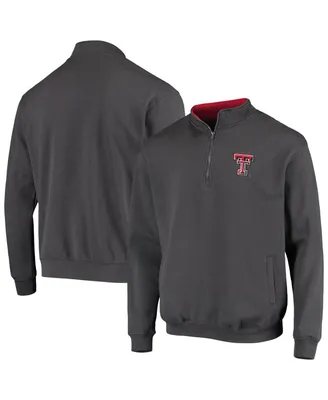 Men's Colosseum Charcoal Texas Tech Red Raiders Tortugas Logo Quarter-Zip Jacket