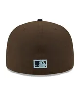 Men's New Era Brown, Navy Chicago White Sox Comiskey Park 75th Anniversary Walnut 9FIFTY Fitted Hat