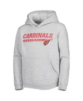 Youth Boys and Girls Heathered Gray Arizona Cardinals Take The Lead Pullover Hoodie