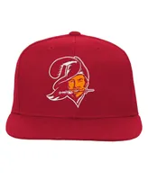 Big Boys and Girls Mitchell & Ness Red Tampa Bay Buccaneers Gridiron Classics Ground Snapback Hat