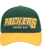 Big Boys and Girls Mitchell & Ness Green, Gold Green Bay Packers Shredder Adjustable Hat