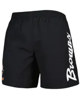 Men's Mitchell & Ness Black Cleveland Browns Team Essentials Nylon Shorts