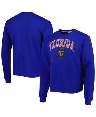 Men's League Collegiate Wear Royal Florida Gators 1965 Arch Essential Fleece Pullover Sweatshirt