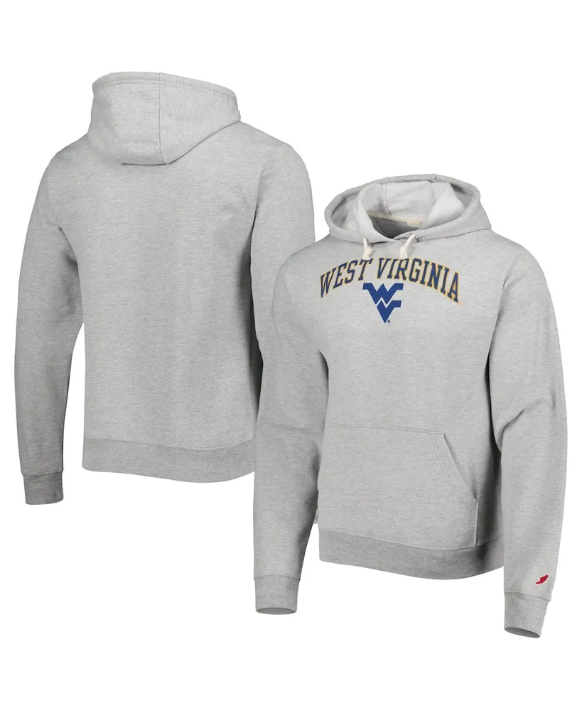 Men's League Collegiate Wear Heather Gray West Virginia Mountaineers Arch Essential Fleece Pullover Hoodie