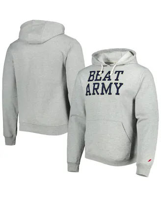 Men's League Collegiate Wear Gray Navy Midshipmen Local Essential Fleece Pullover Hoodie