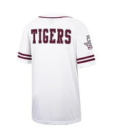 Men's Colosseum White, Maroon Texas Southern Tigers Free Spirited Baseball Jersey