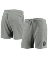 Women's Mitchell & Ness Heathered Gray Inter Miami Cf Logo Shorts