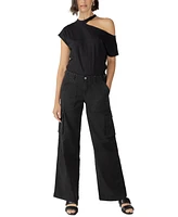 Sanctuary Women's Solid Reissue Straight-Leg Cargo Pants