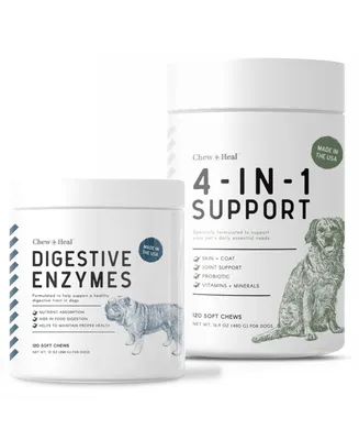 MaxProtect Digestive Enzymes & Probiotics Bundle, Dog Supplement & Multivitamin