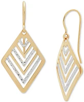 Openwork Rhombus Drop Earrings in 10k Gold, Created for Macy's