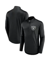 Men's Fanatics Black Las Vegas Raiders Tough Minded Quarter-Zip Top