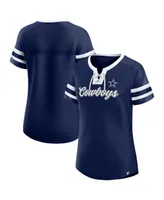 Women's Fanatics Navy Dallas Cowboys Original State Lace-Up T-shirt