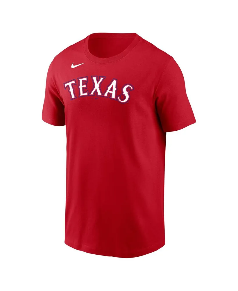 Men's Nike Jacob deGrom Red Texas Rangers 2023 Name and Number T-shirt