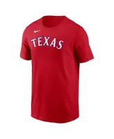 Men's Nike Jacob deGrom Red Texas Rangers 2023 Name and Number T-shirt