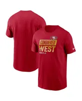 Men's Nike Scarlet San Francisco 49ers 2022 Nfc West Division Champions Locker Room Trophy Collection T-shirt