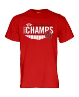 Men's Blue 84 Red Utah Utes 2022 Pac-12 Football Conference Champions Locker Room T-shirt