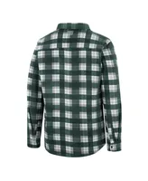 Men's Colosseum Green Ndsu Bison Ellis Full-Snap Jacket