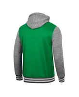 Men's Colosseum Green Oregon Ducks Robinson Hoodie Full-Snap Jacket