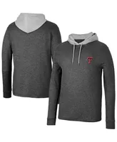 Men's Colosseum Black Texas Tech Red Raiders Ballot Waffle-Knit Thermal Long Sleeve Hoodie T-shirt