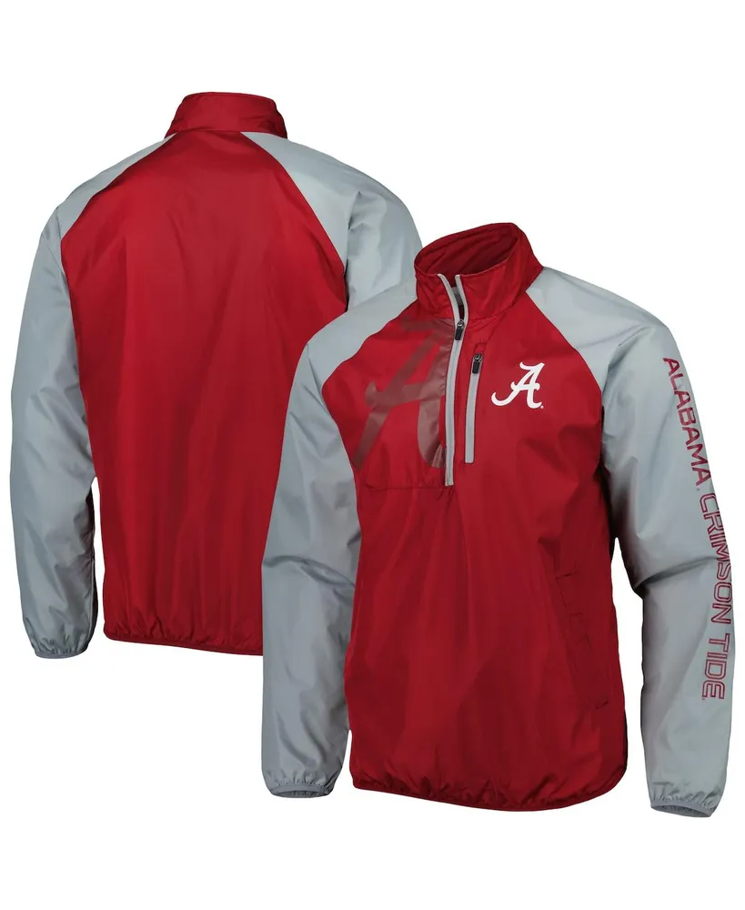 Men's G-iii Sports by Carl Banks Crimson Alabama Tide Point Guard Raglan Half-Zip Jacket