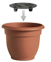 Bloem Ariana Plastic Planter w/ Self-Watering Grid, Terra Cotta Color, 16 inches