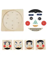 Leo & Friends Funny Faces Educational Wooden Puzzle for Toddlers